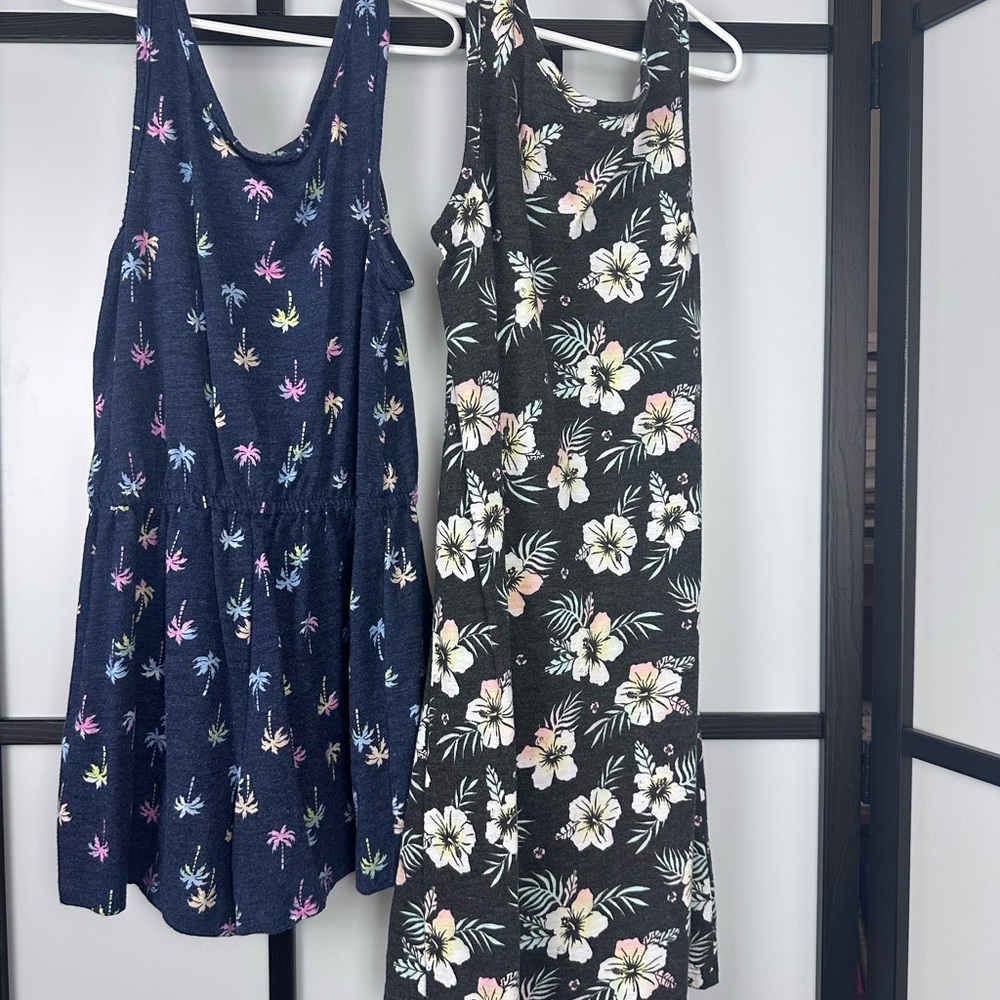 Floral Print Sleeveless Dresses